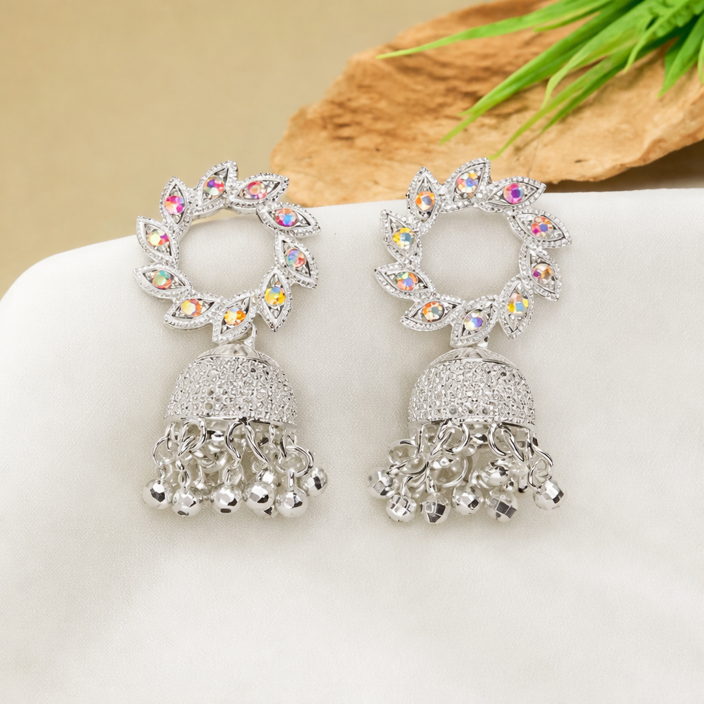 Oxidized Jhumka Earrings