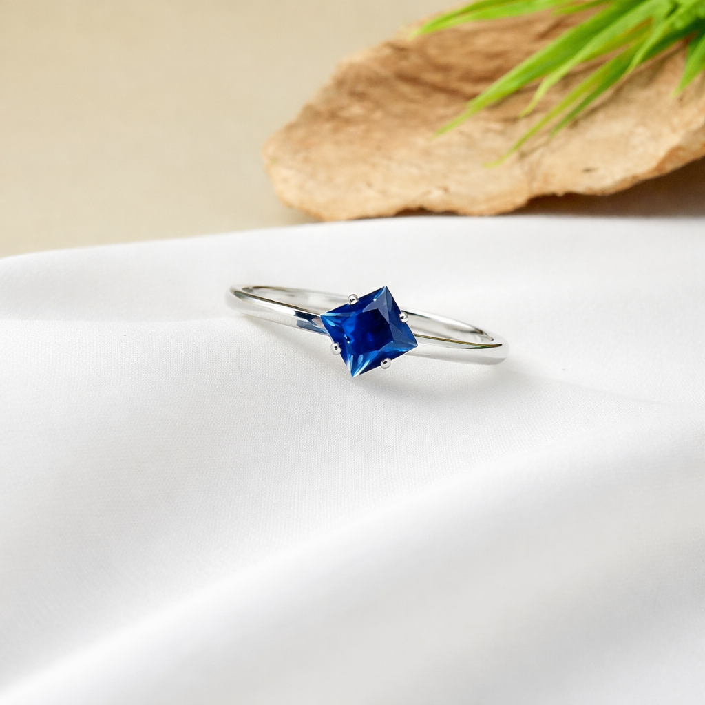 Sapphire Solitaire Ring