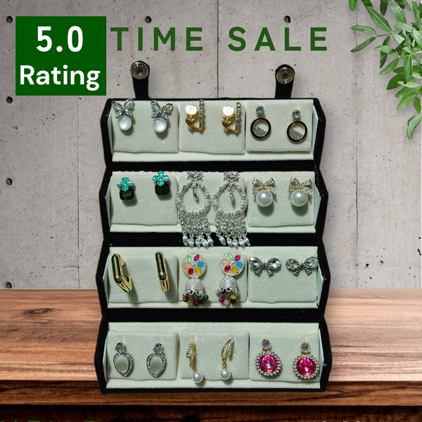 12 Earrings Combo Set with Velvet Box with 1 earrings free