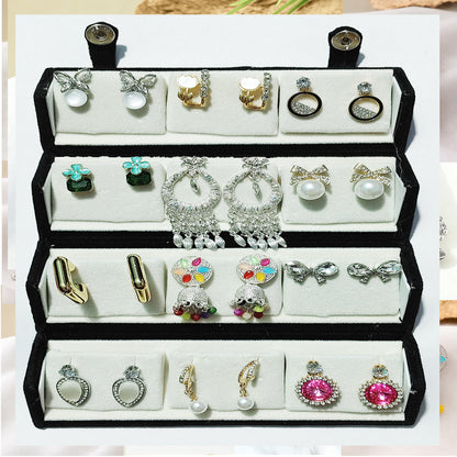 12 Earrings Combo Set with Velvet Box with 1 earrings free